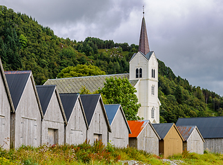 Image showing church in the village