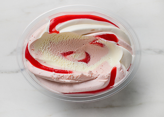 Image showing strawberry and vanilla ice cream