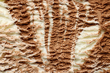 Image showing vanilla and chocolate ice cream