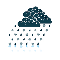 Image showing Rain With Snow Icon