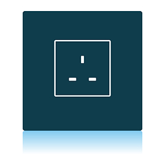 Image showing Great Britain Electrical Socket Icon