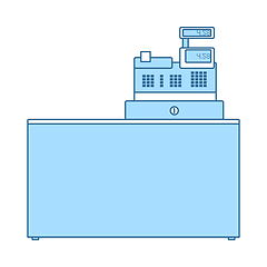 Image showing Supermarket Store Counter Desk Icon