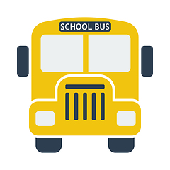 Image showing Icon Of School Bus In Ui Colors