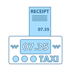 Image showing Taxi Meter With Receipt Icon