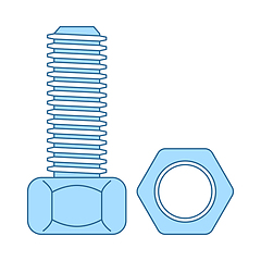 Image showing Icon Of Bolt And Nut