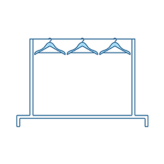 Image showing Clothing Rail With Hangers Icon