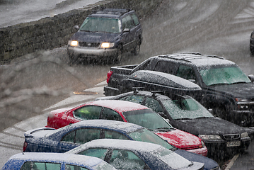Image showing cars in snow