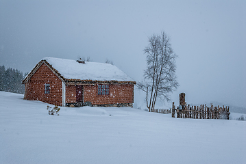 Image showing old barn in winter