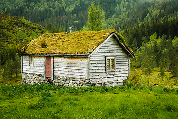 Image showing old wooden house in the mountains