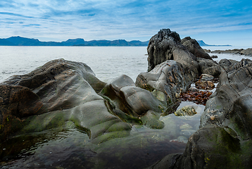 Image showing rocks in the sea