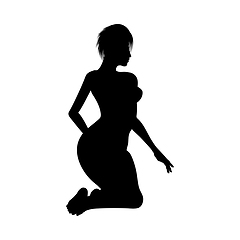 Image showing Naked sexy girls silhouette