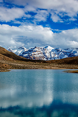 Image showing Dhankar lake in Himalayas