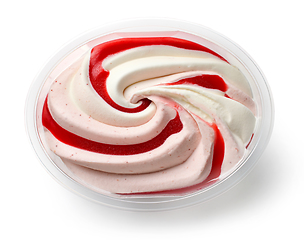 Image showing strawberry and vanilla ice cream