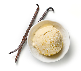 Image showing natural vanilla ice cream ball