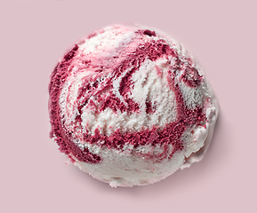 Image showing vanilla and raspberry ice cream