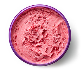 Image showing cup of raspberry sorbet