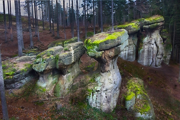 Image showing Rock formations Glazy Krasnoludkow in Poland