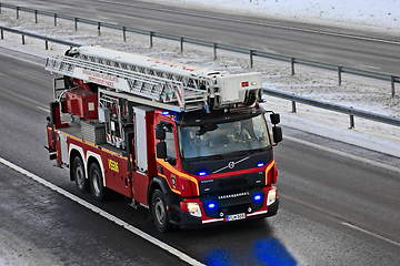 Image showing Volvo FE Fire Truck Responding to Call