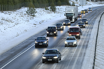 Image showing Congested Motorway Traffic 