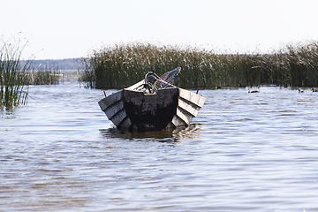 Image showing old wooden boat