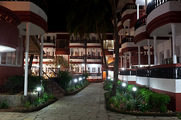 Image showing Luxury resort at night