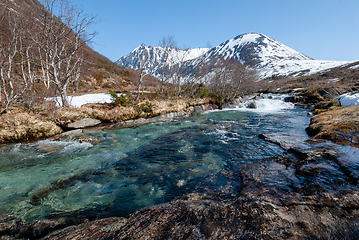 Image showing river on the mountain in spring