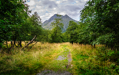 Image showing path towards the mountain top in autumn