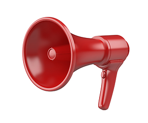 Image showing Red electric megaphone
