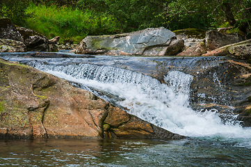 Image showing small waterfall in river