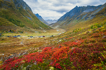 Image showing autumn colors in a valley in the mountains