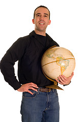 Image showing Man Holding The Planet