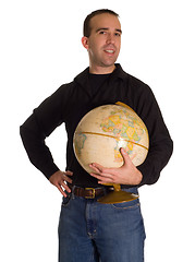 Image showing Man Holding The Planet