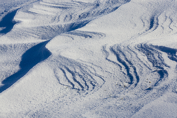 Image showing Snow drifts in winter