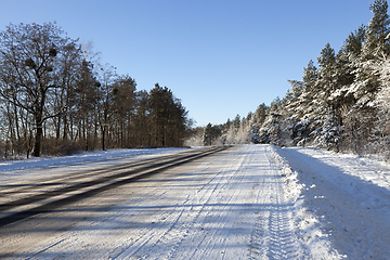 Image showing Road in winter