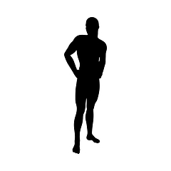 Image showing Standing Pose Man Silhouette