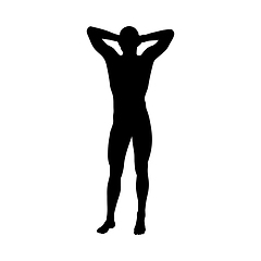 Image showing Standing Pose Man Silhouette