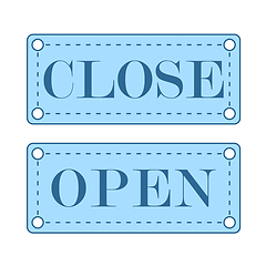 Image showing Shop Door Open And Closed Icon