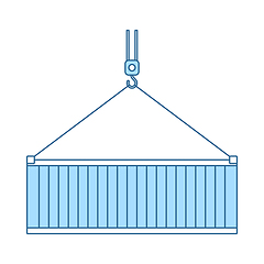 Image showing Crane Hook Lifting Container