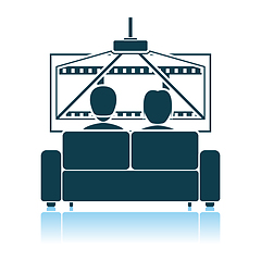 Image showing Cinema Sofa Icon