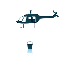 Image showing Fire Service Helicopter Icon