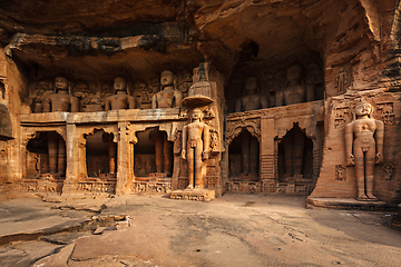 Image showing Statues of Jain thirthankaras