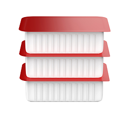 Image showing Plastic containers for various types of food