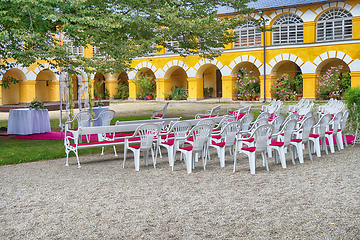 Image showing outdoor wedding place 