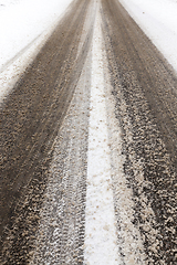 Image showing Road under the snow