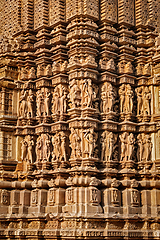 Image showing Sculptures on Khajuraho temples