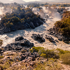 Image showing Epupa Falls on the Kunene in Namibia