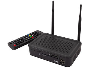 Image showing TV set top box with android OS