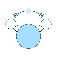 Image showing Icon Of Chemical Molecule Water