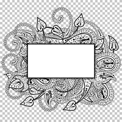 Image showing Paisley pattern with frame