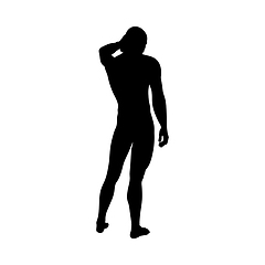 Image showing Standing Pose Man Silhouette